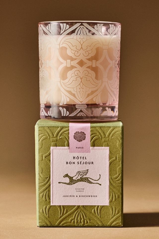Hotel Bon Séjour Fresh Juniper & Birchwood Boxed Glass Candle #3