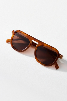 Sardine Stevie Tortoise Aviator Sunglasses | Anthropologie display picture 2