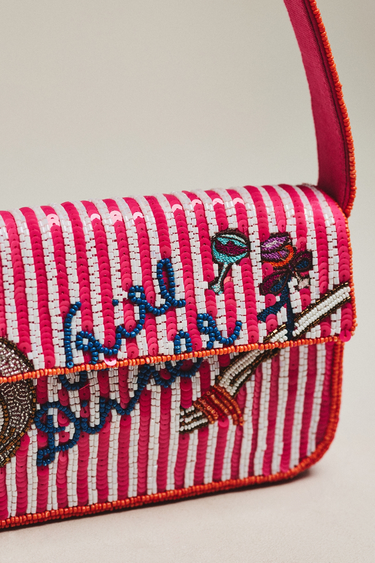 The Fiona Beaded Bag: Sayings Edition