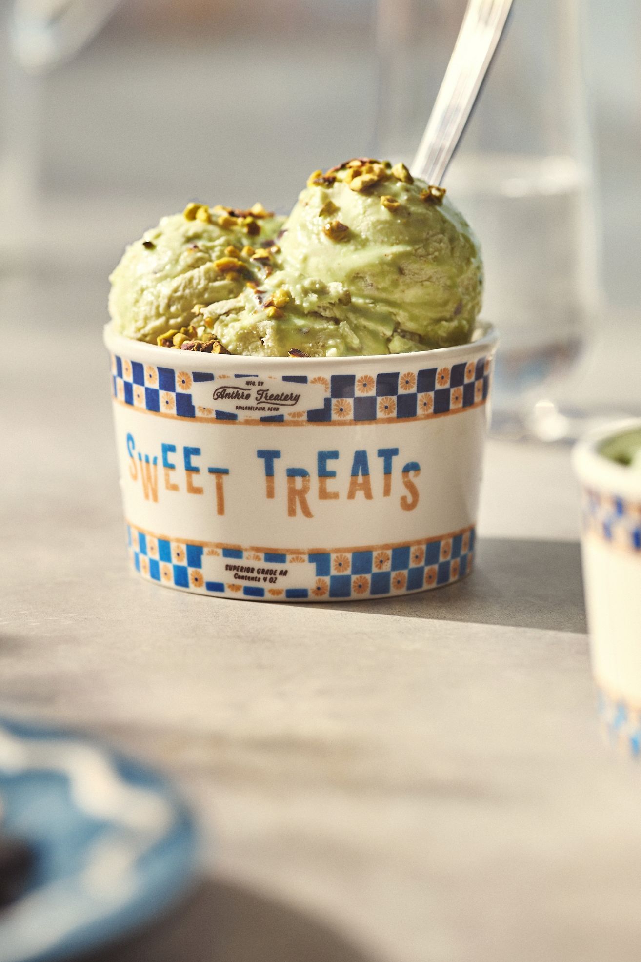 Glace Stoneware Ice Cream Bowl - Blue Pattern, One Size