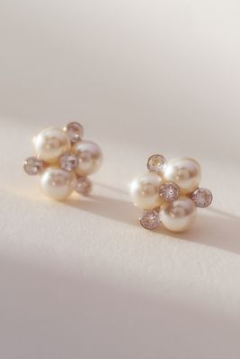 PARIS by Debra Moreland Princess Cluster Stud Earrings