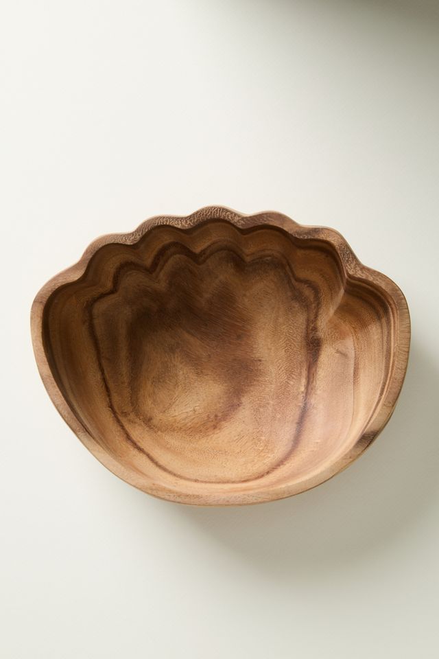 Wood Shell Serve Bowl #3