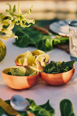 Farm Rio x Anthropologie Stoneware Tri-Bowl | AnthroHome