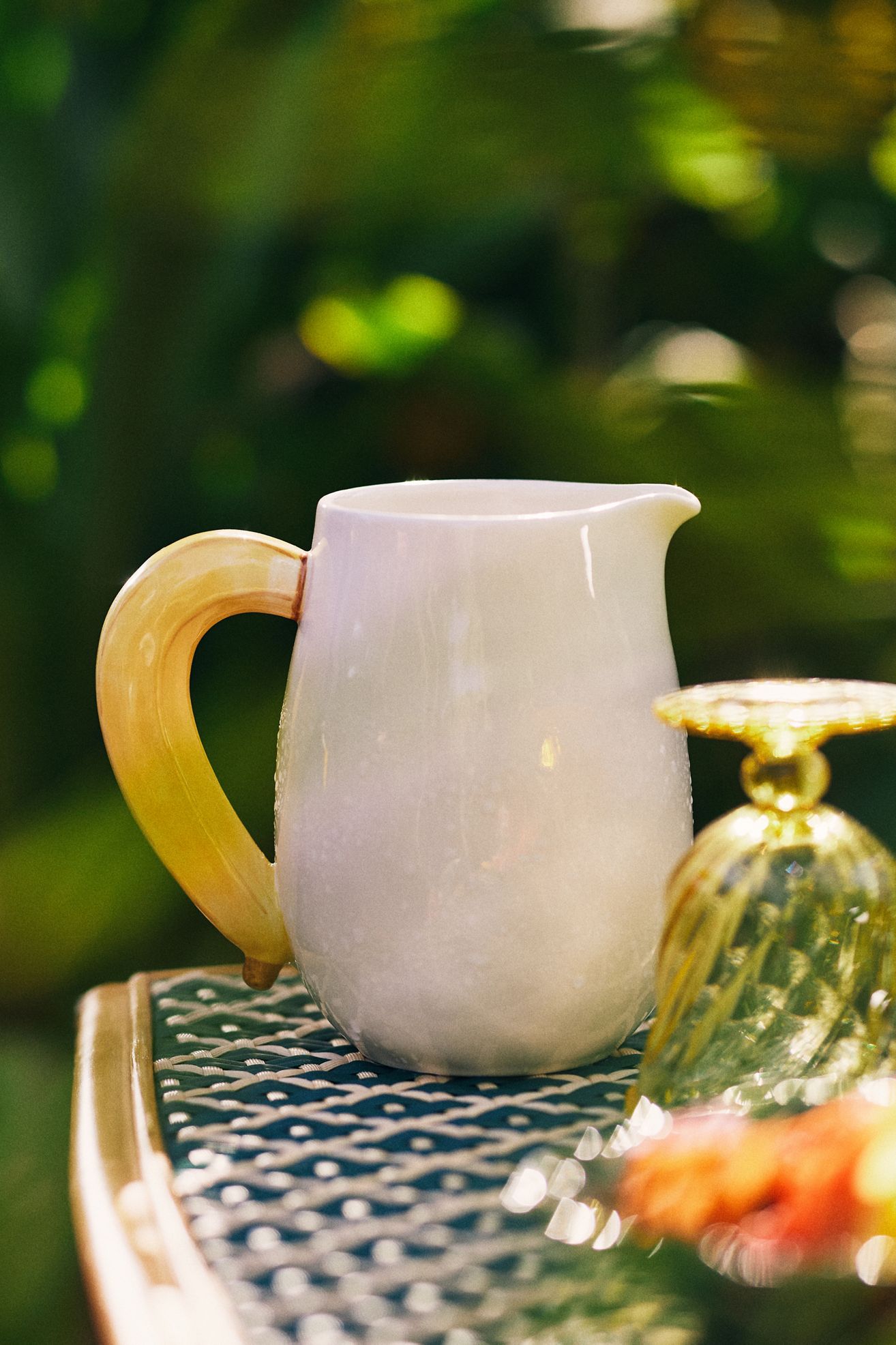 Farm Rio x Anthropologie Stoneware Pitcher - White, One Size