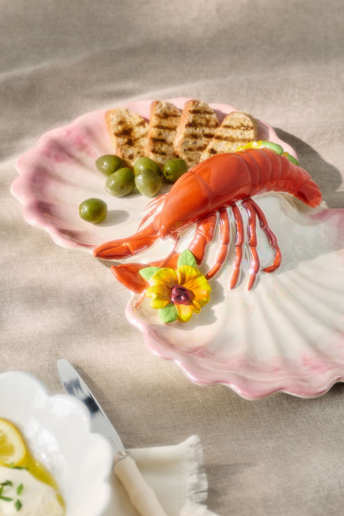 Sirena Serve Split Tray - Pink Metallic, One Size