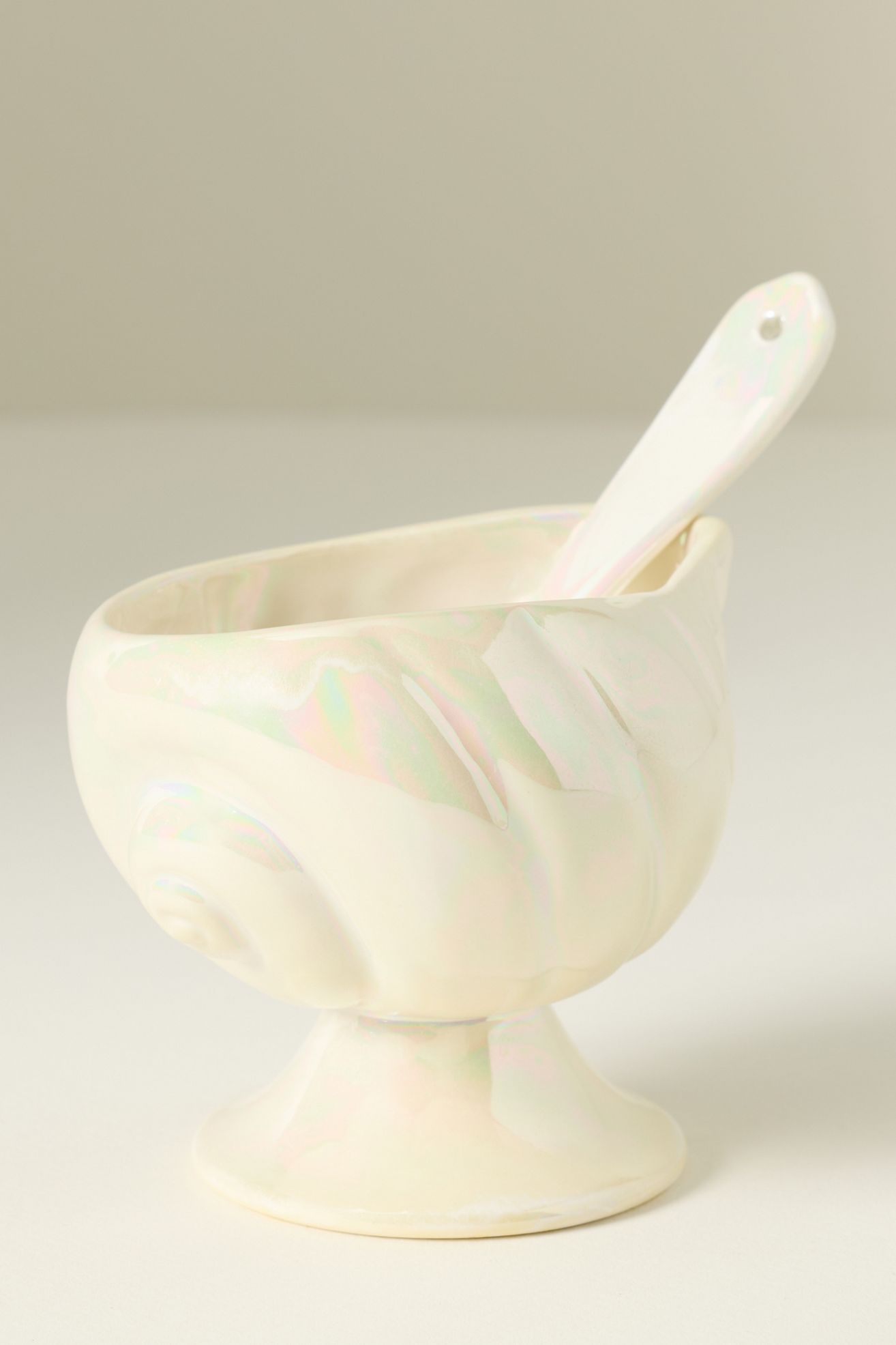 Sirena Stoneware Salt Cellar - Blue Metallic, One Size