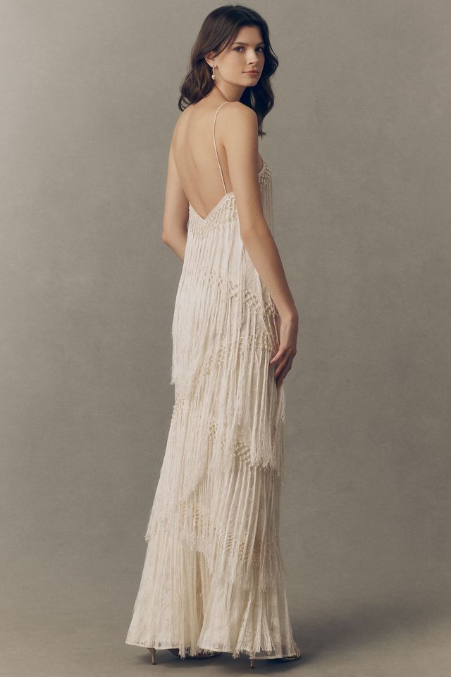 LoveShackFancy Delphi Fringe Lace Gown #2