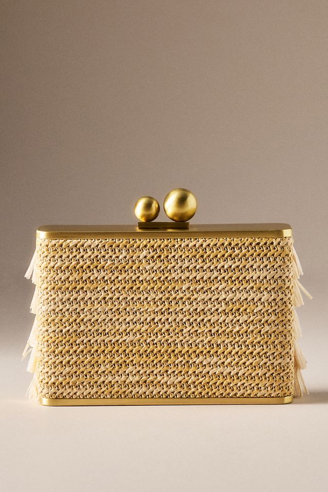 Olga Berg Carlita Fringe Clutch Bag #2