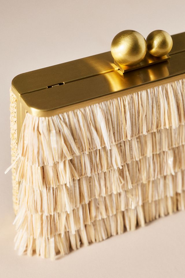 Olga Berg Carlita Fringe Clutch Bag #3