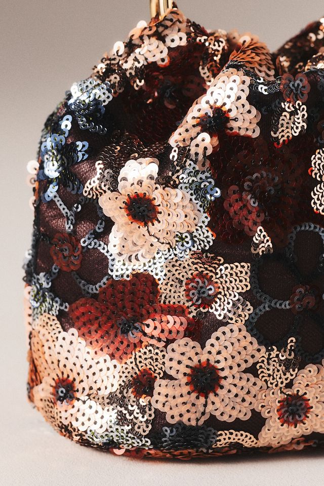 Olga Berg Mabel Sequin Floral Bag | Anthropologie