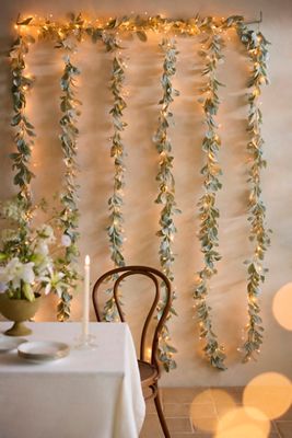 Faux Lamb’s Ear Garland Curtain