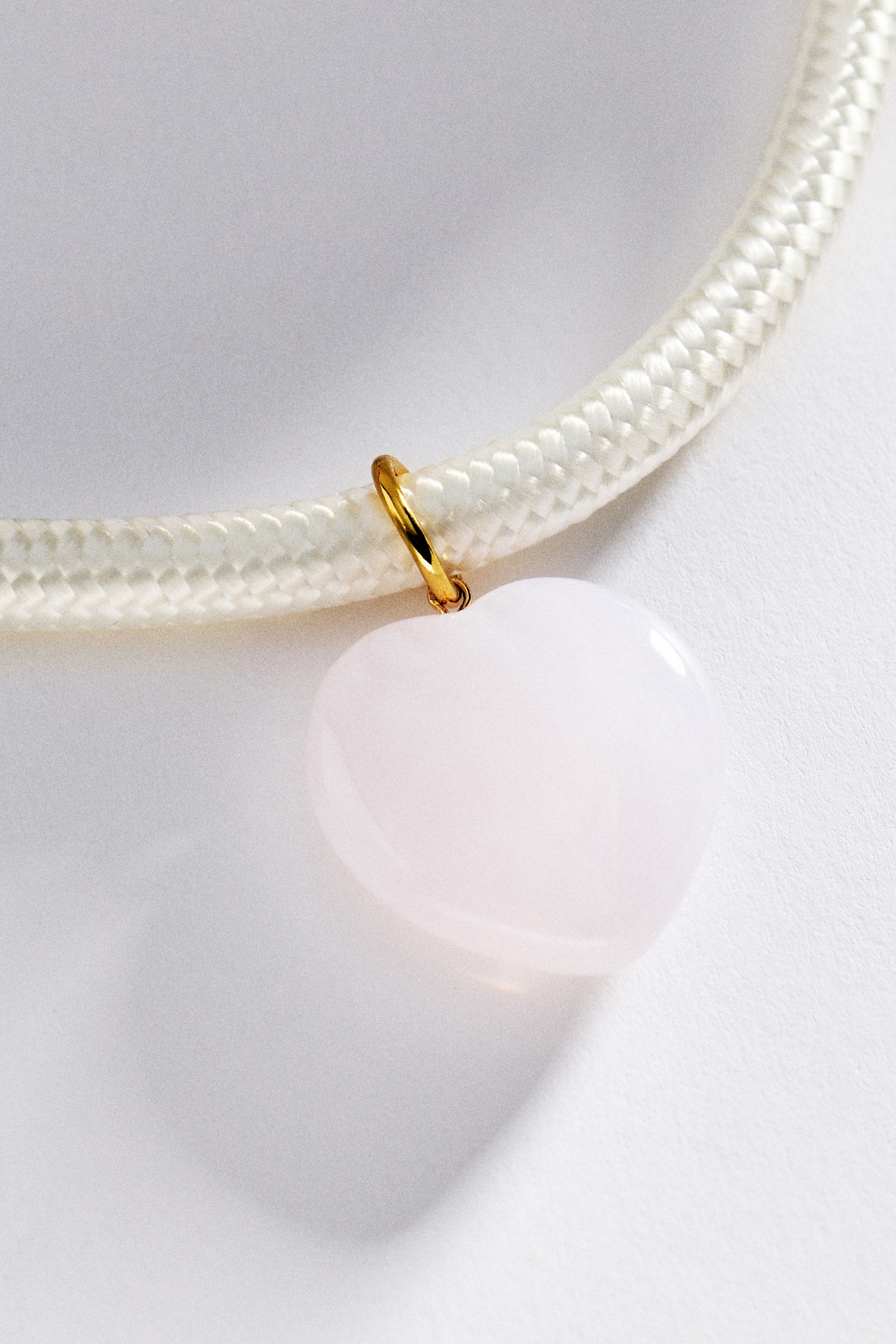 Puff Heart Corded Necklace