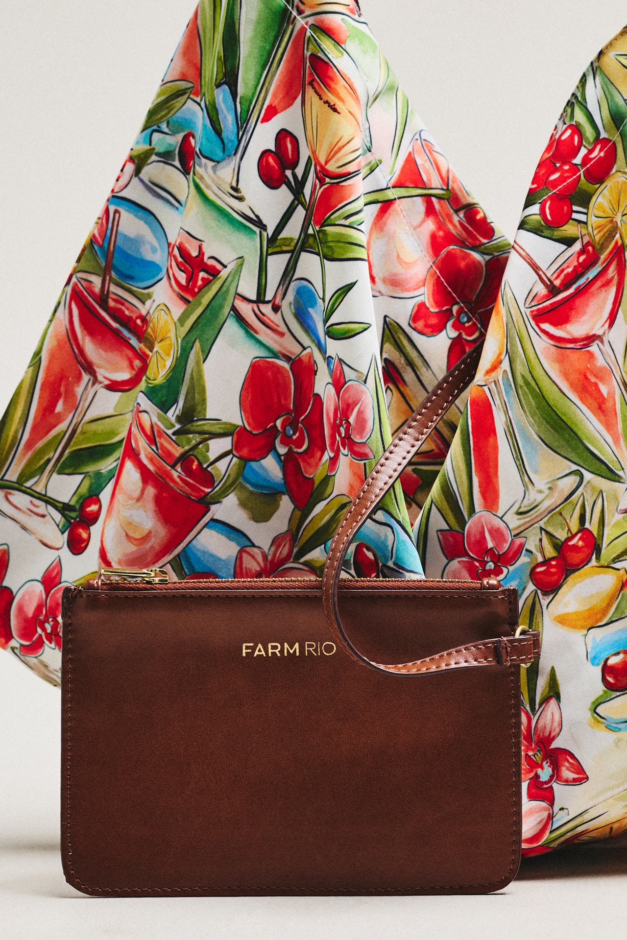 Farm Rio Satin Scarf Mini Bag