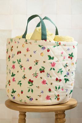 Quilted Block Print Basket