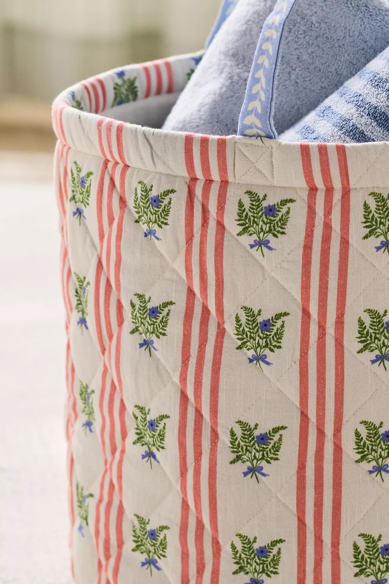Quilted Block Print Basket - thumbnail 6