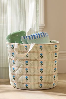 Quilted Block Print Basket