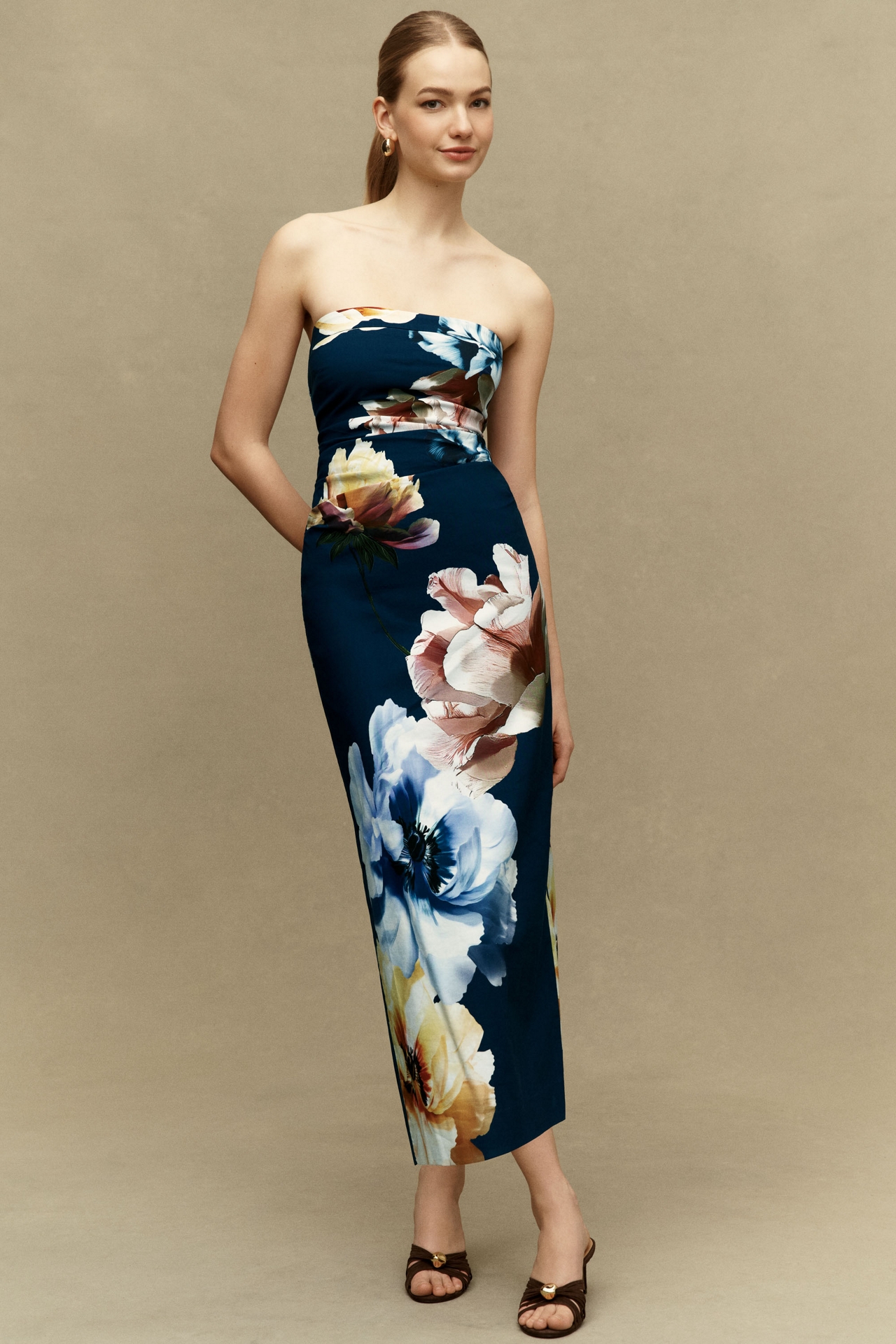 BHLDN Amaya Strapless Midi Dress
