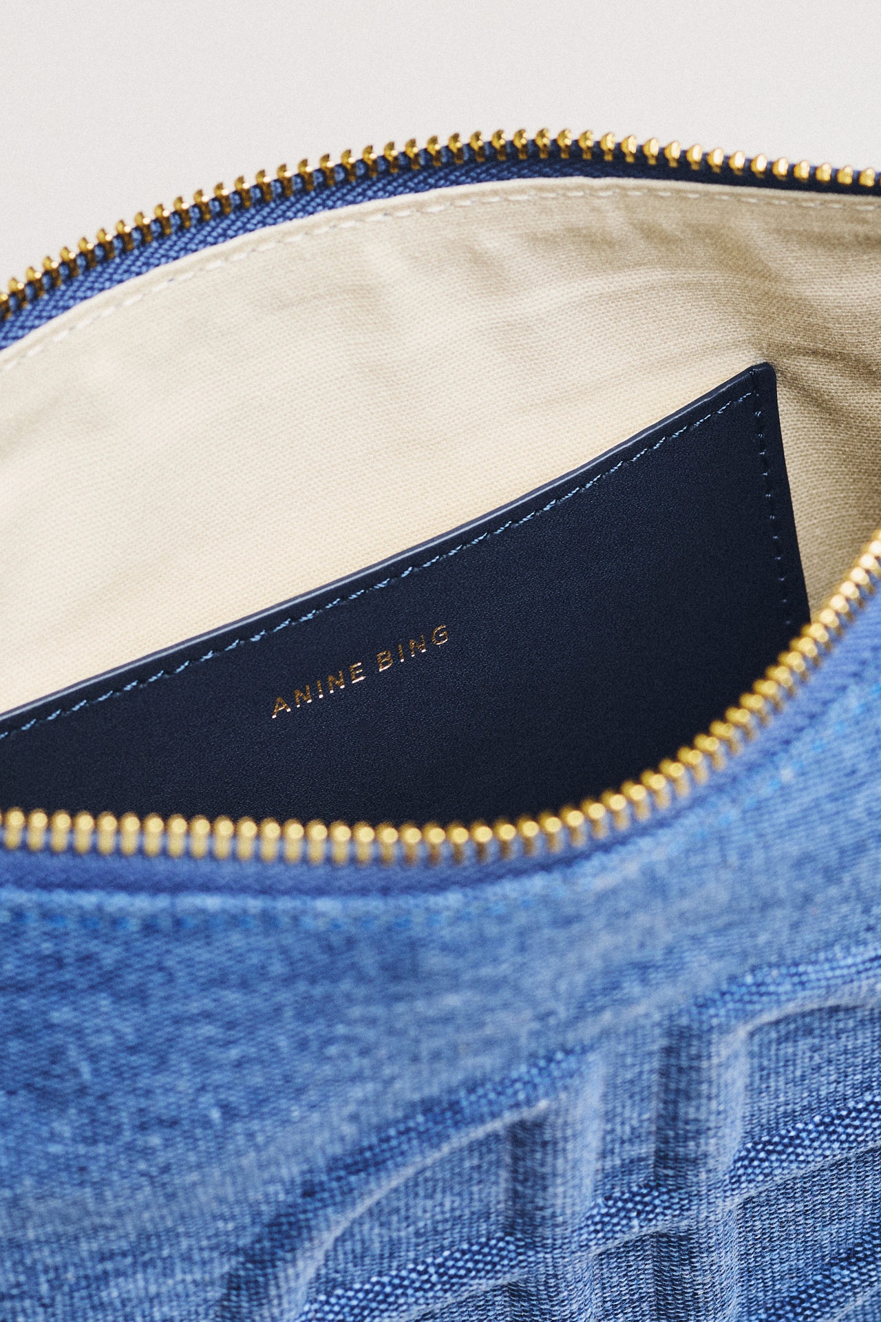 Anine Bing Lili Denim Pouch