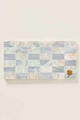 Carly Marble Checkered Trinket