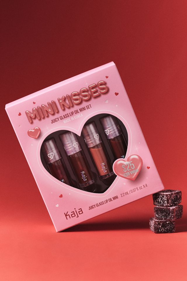 Kaja Beauty Mini Kisses Lip Oil, Set of 4 | Anthropologie