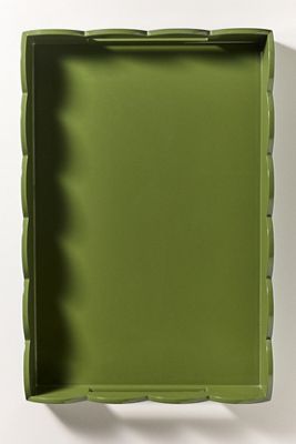 Addison Ross Two-Tone Large Scallop Lacquer Tray