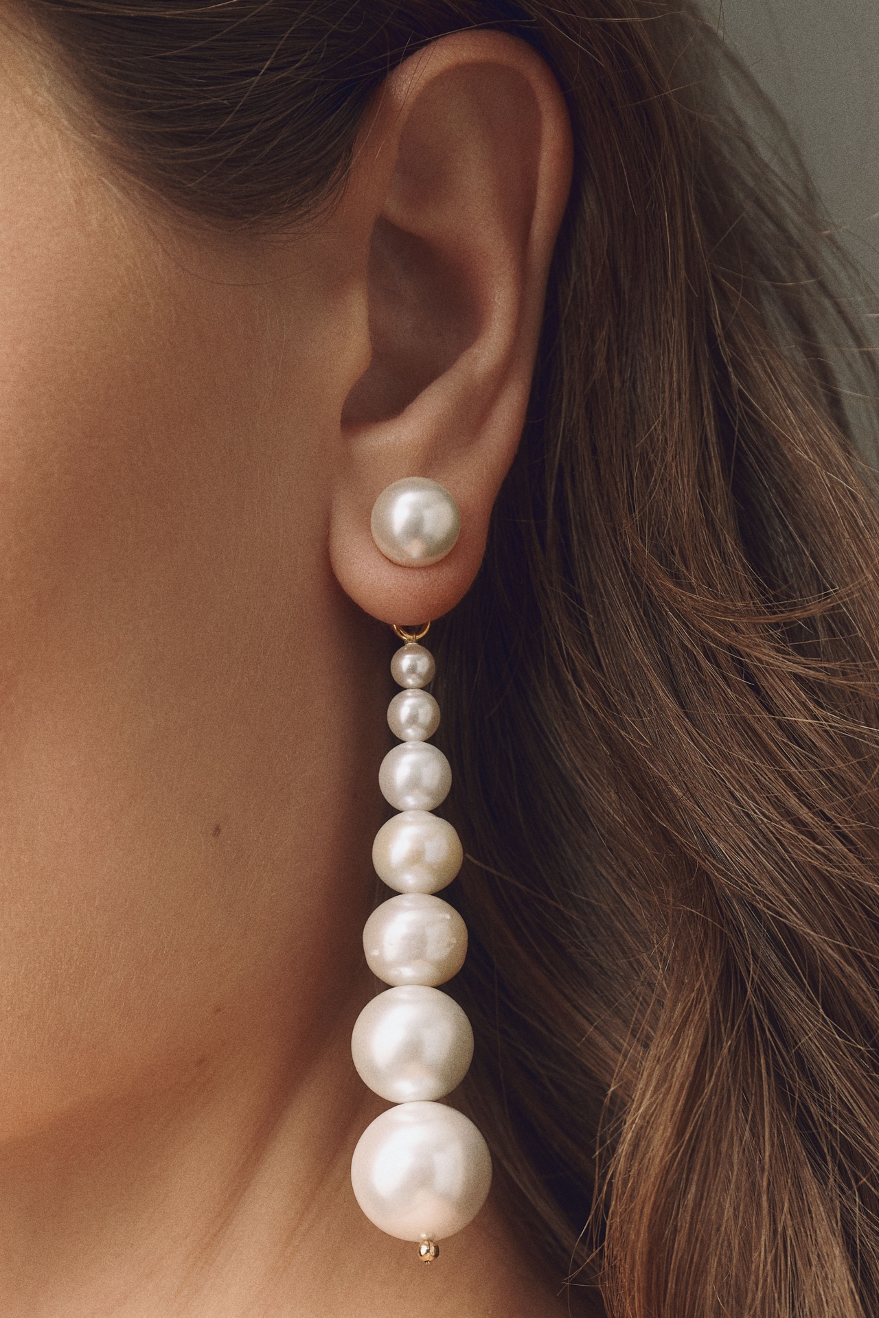 Shashi Pearl Drop Linear Earrings