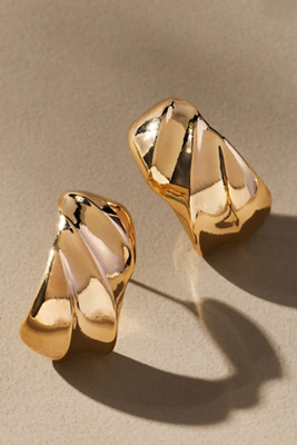 By Anthropologie Textured Post Earrings In Gold