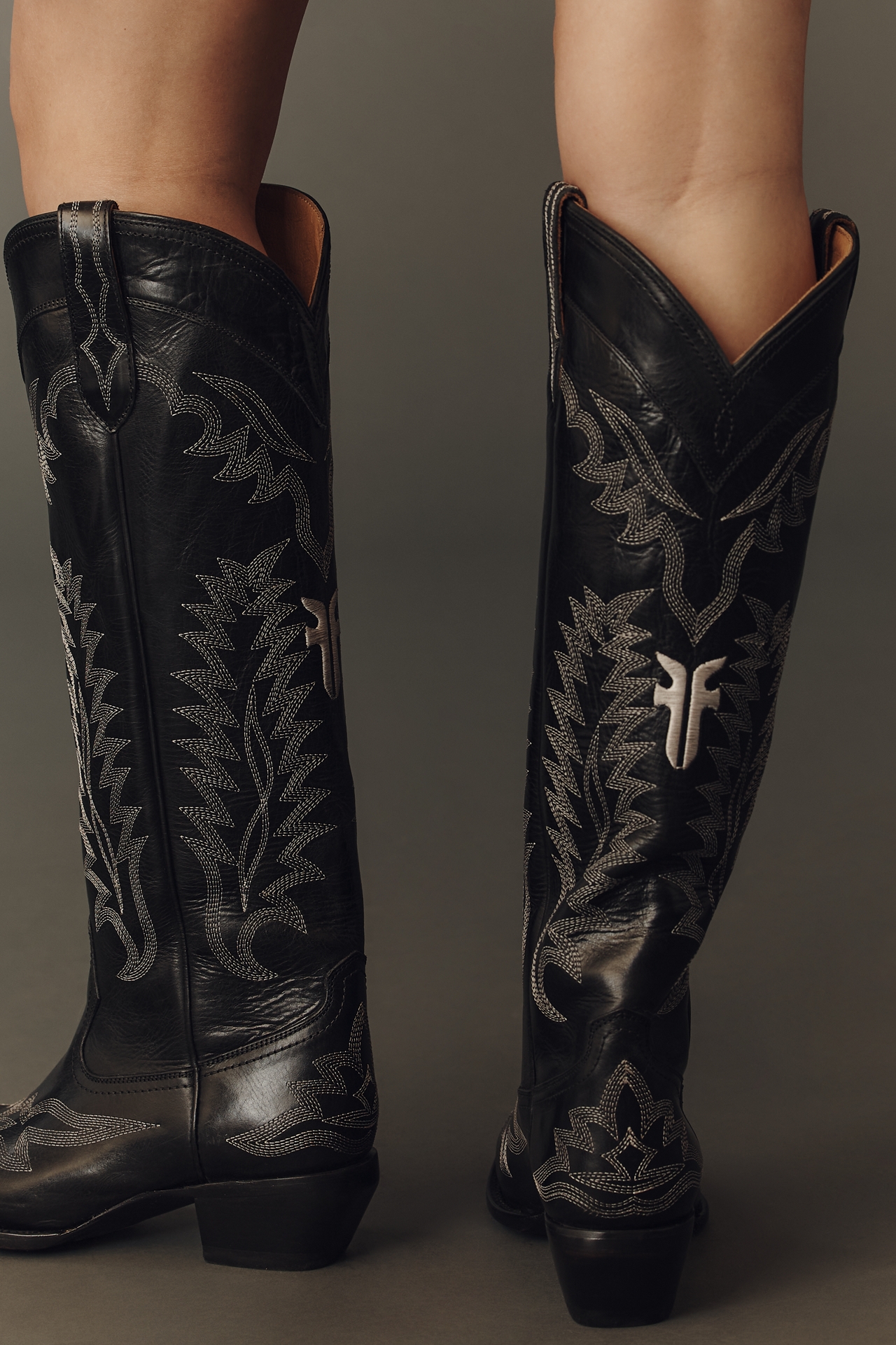 Frye x Anthropologie Sacha Feather Cowboy Boots