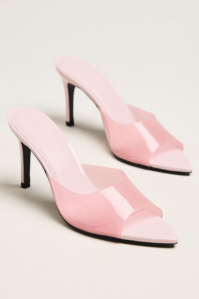 Black Suede Studio Belle Heeled Mules #1