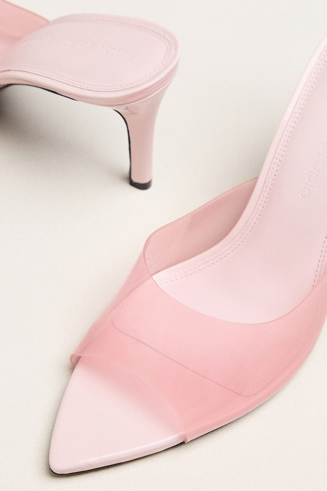 Black Suede Studio Belle Heeled Mules