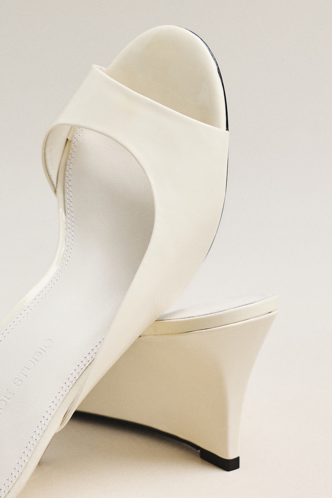 Black Suede Studio Arisha Wedge Sandals