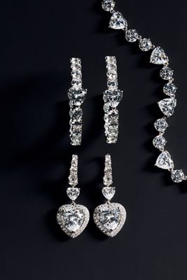 NADRI Bisou Halo Heart Leverback Earrings