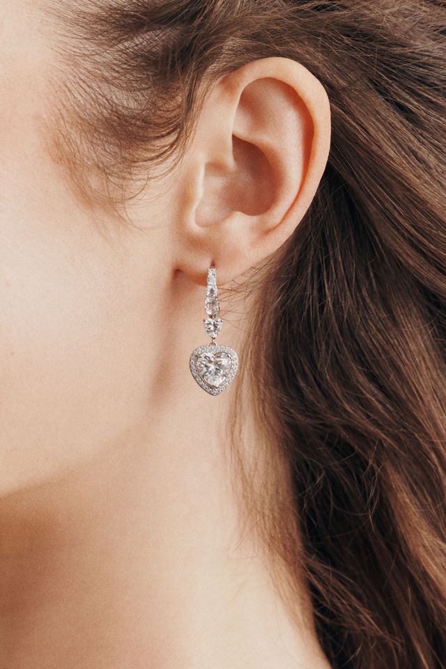 NADRI Bisou Halo Heart Leverback Earrings #1