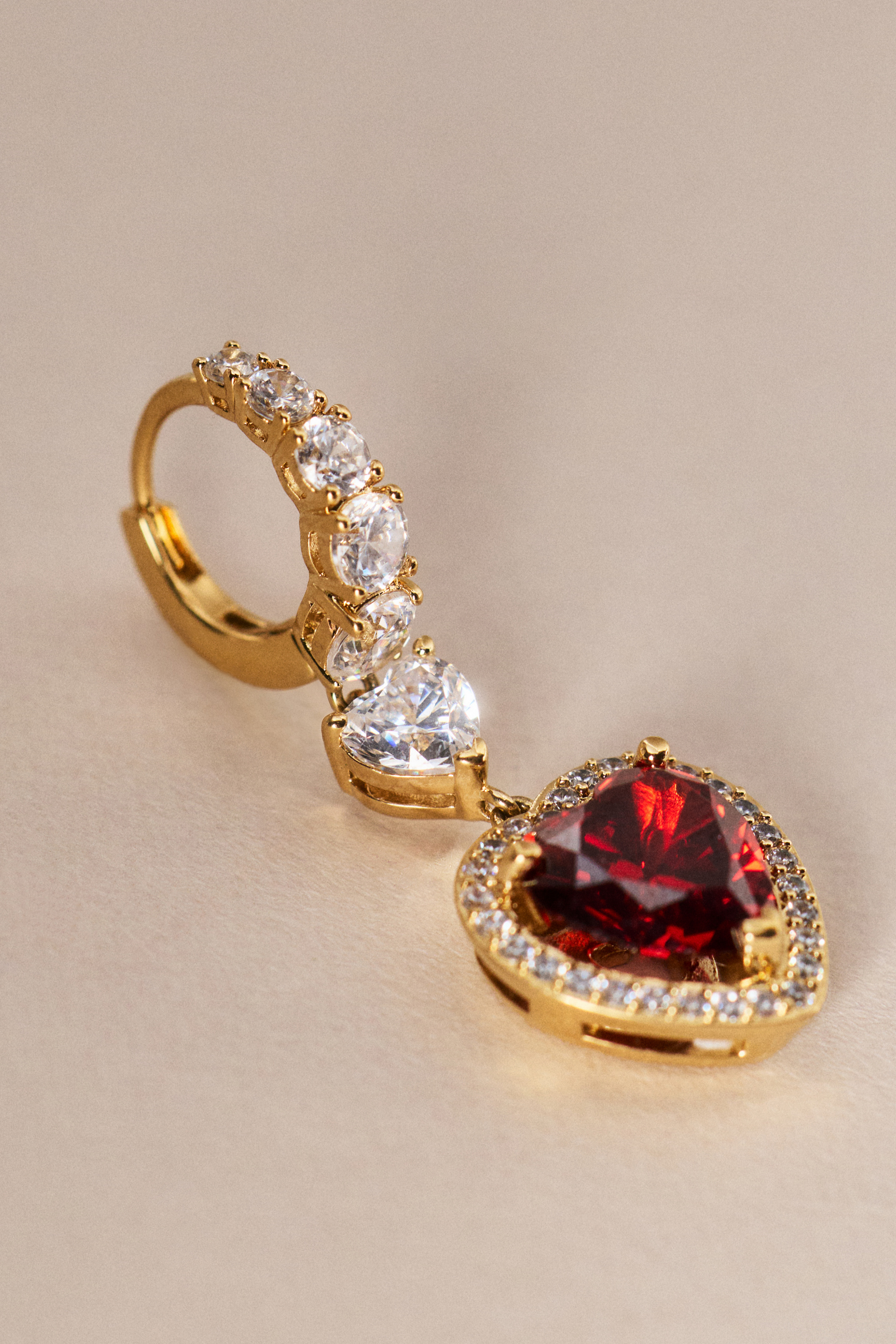 Bisou Halo Heart Leverback Earrings — Image 5