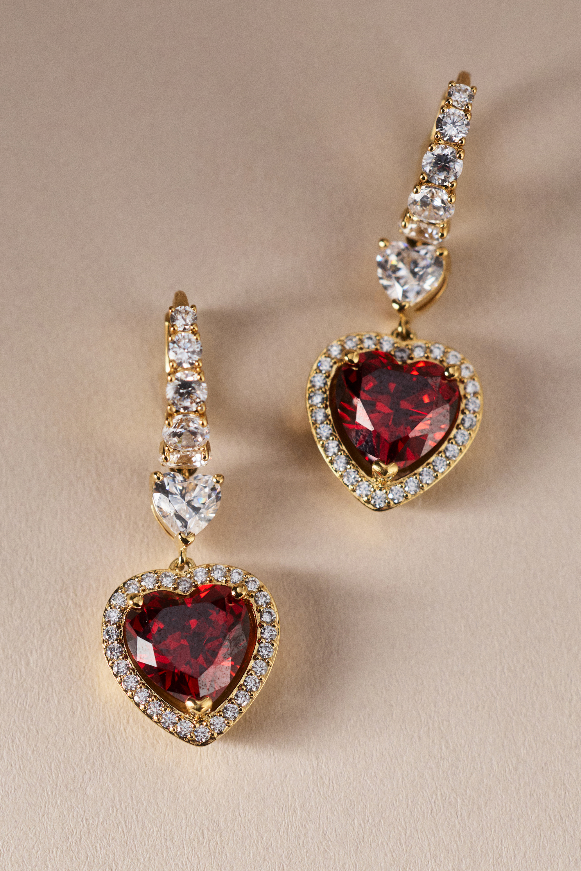Bisou Halo Heart Leverback Earrings — Image 4