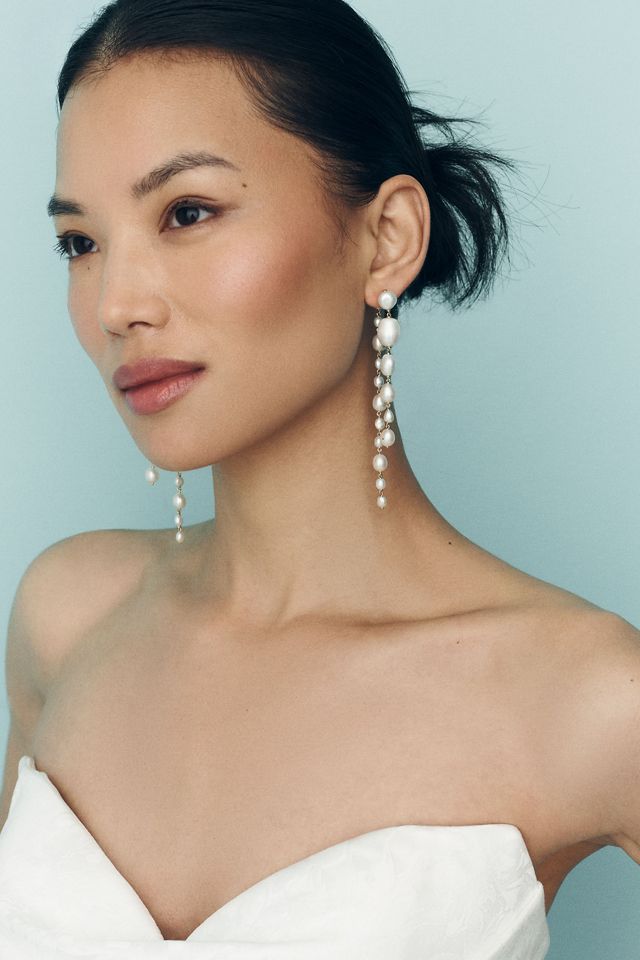 NADRI London Freshwater Pearl Drop Earrings #1