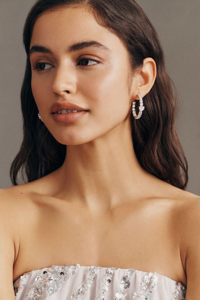 NADRI Le Bisou Heart C-Hoop Earrings #2