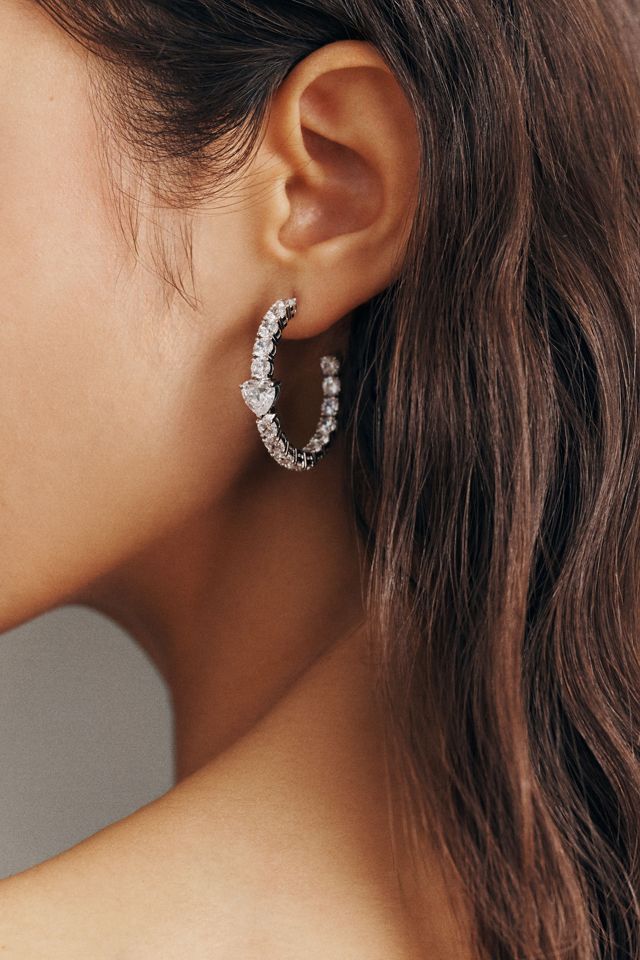NADRI Le Bisou Heart C-Hoop Earrings #1