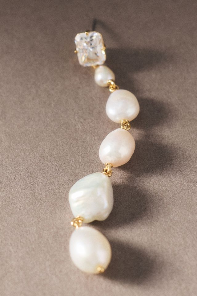 NADRI Madrid Freshwater Pearl Linear Earrings #1