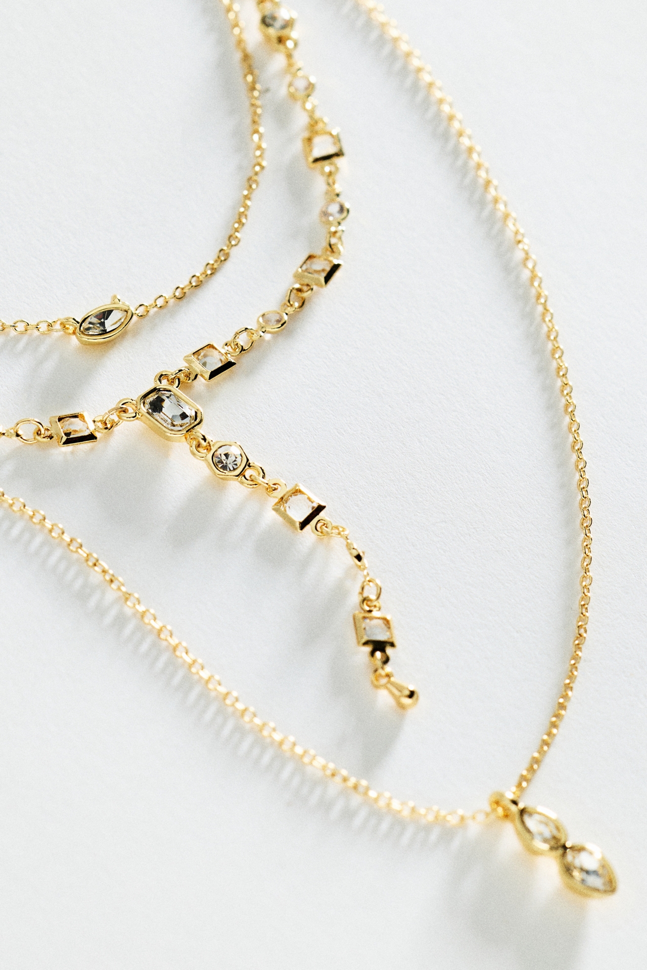 Triple Layered Crystal Necklace