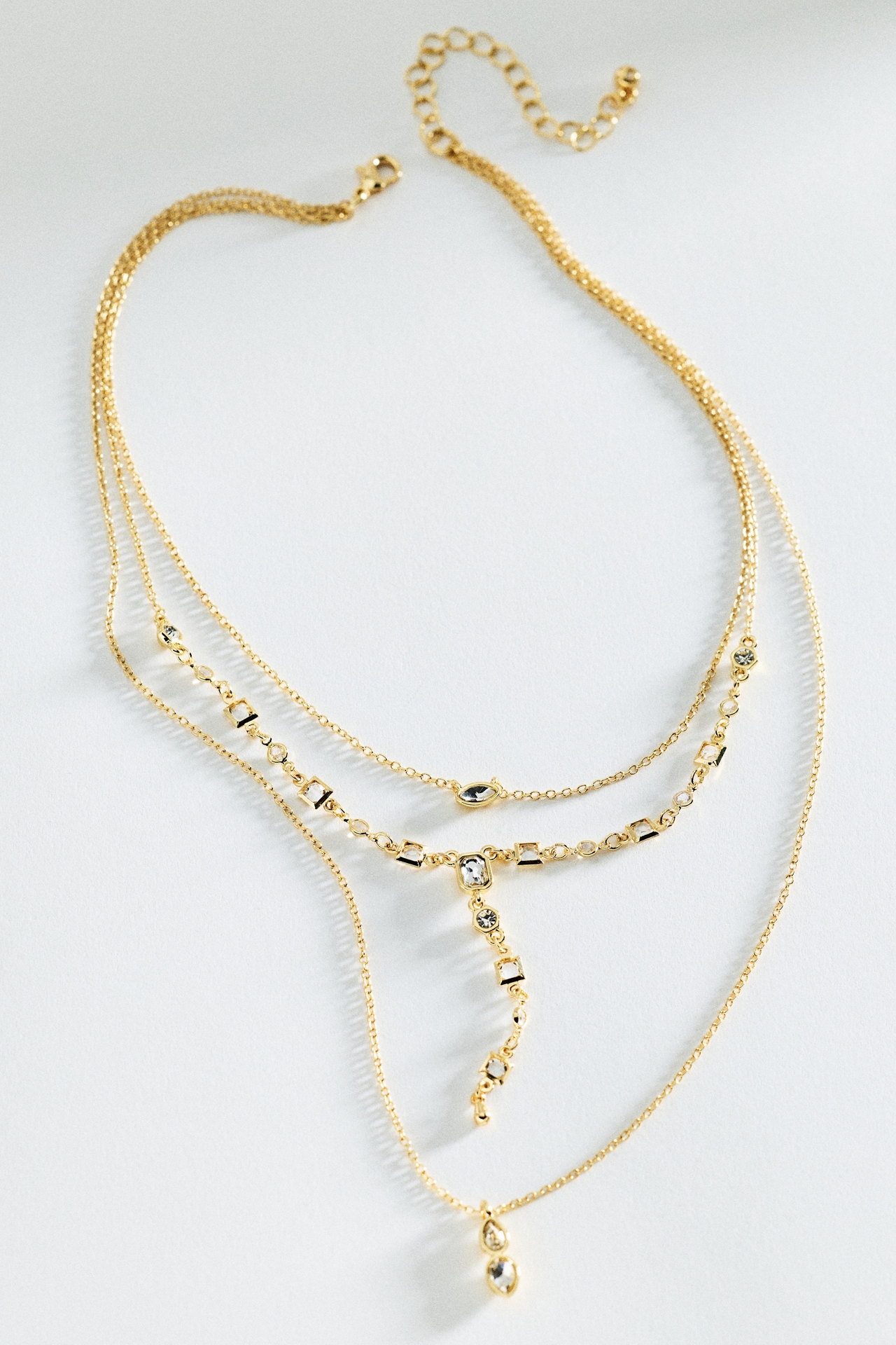 Triple Layered Crystal Necklace