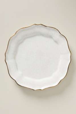 Anthropologie Casafina By Costa Nova Impressions Dinner Plates, Set Of 4 In White