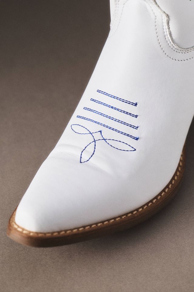 KERNEL COSMOS 刺繍 馬柄 ベスト ウエスタン ホワイト コットン Dingo 1969 Posie Floral Western Boots | Anthropologie