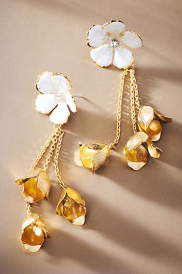 The Pink Reef Hand-Painted Bells Earrings