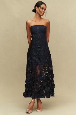 knee length dresses for ladies The Avery Dress in Navy Baroque Floral 8 / Navy Baroque Floral