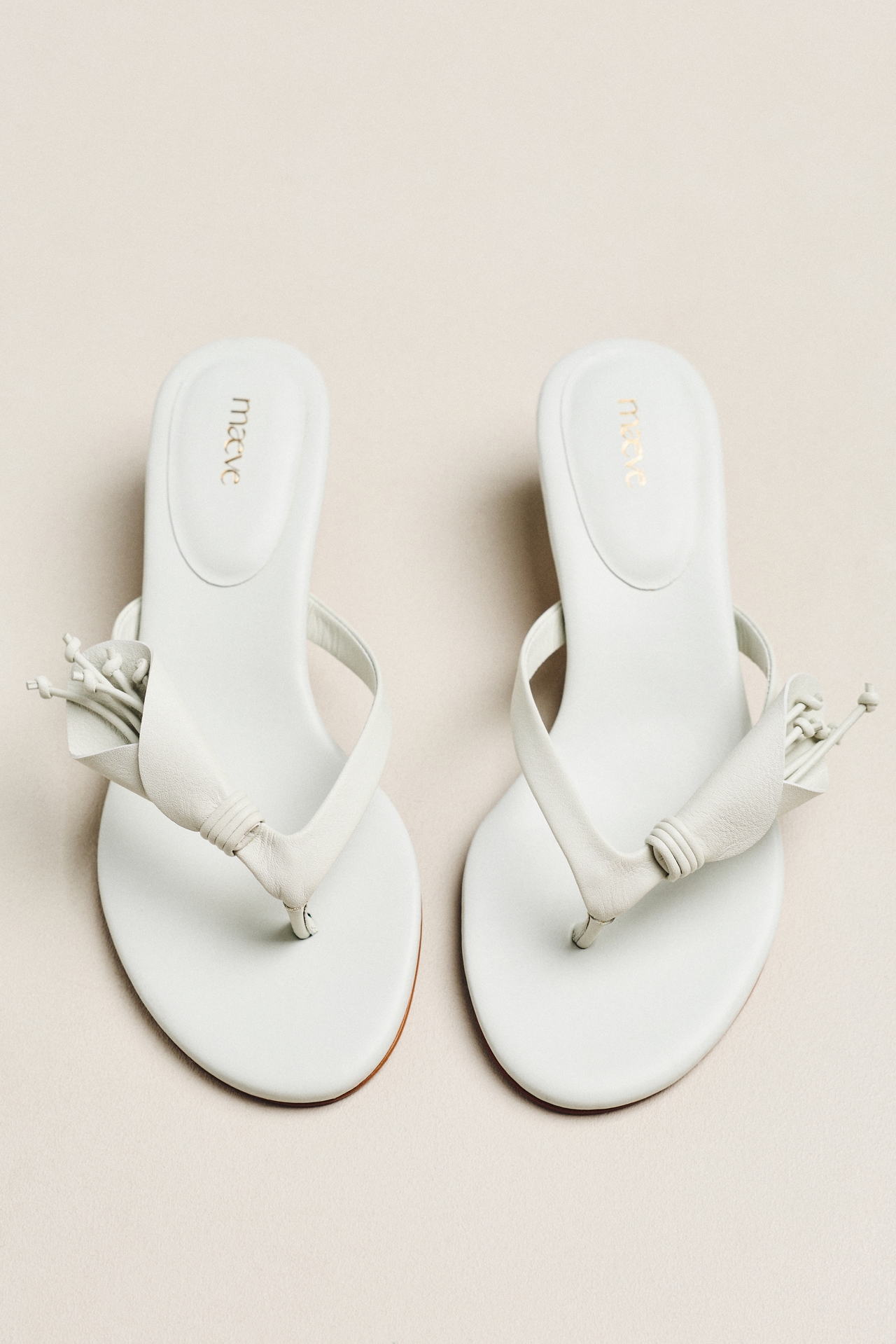 Maeve Flower Kitten Heel Thong Sandals