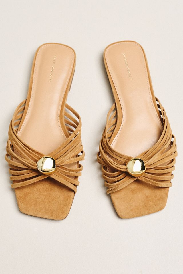 Strappy Square-Toe Slide Sandals #4