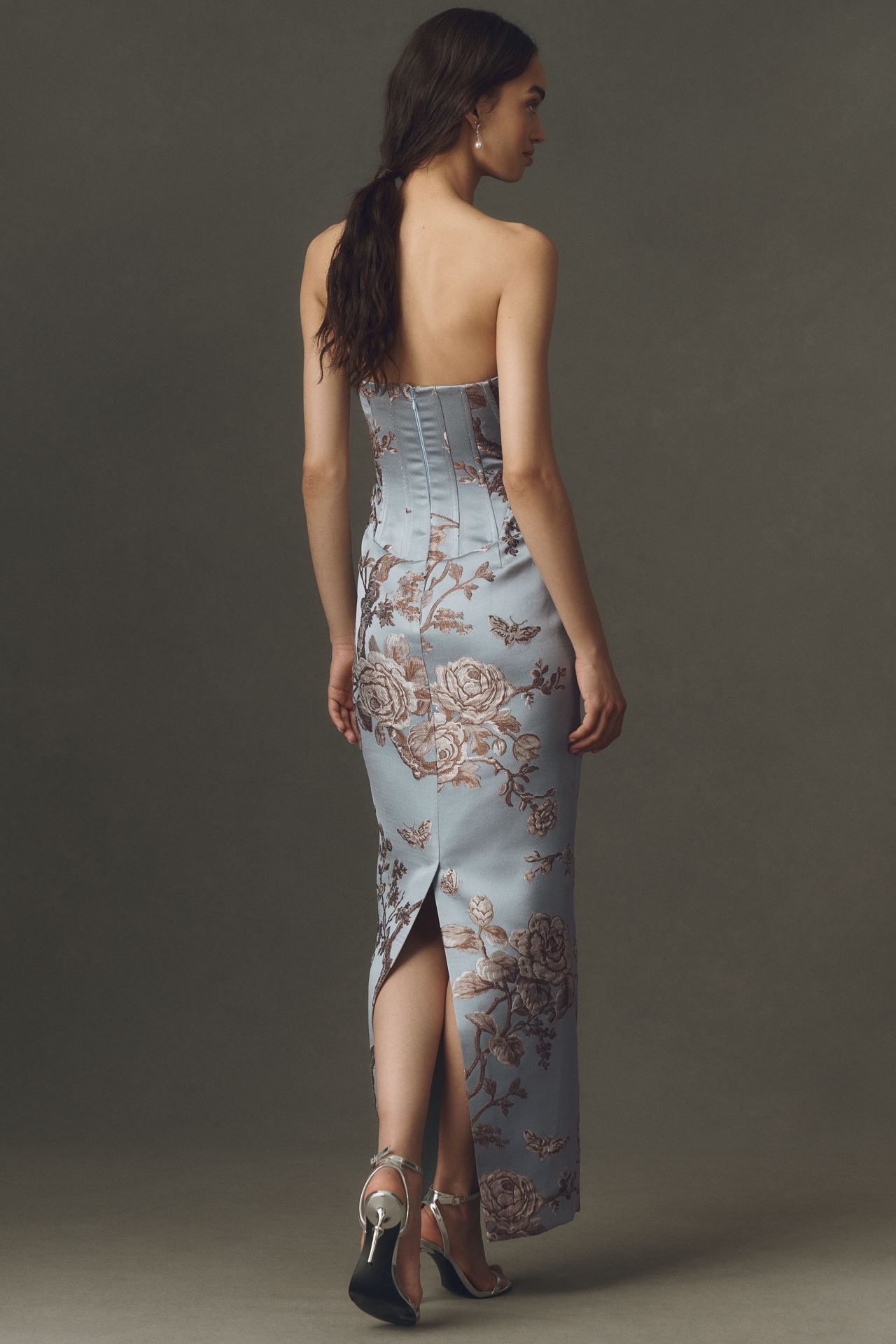 SAU LEE Novella Brocade Maxi Dress