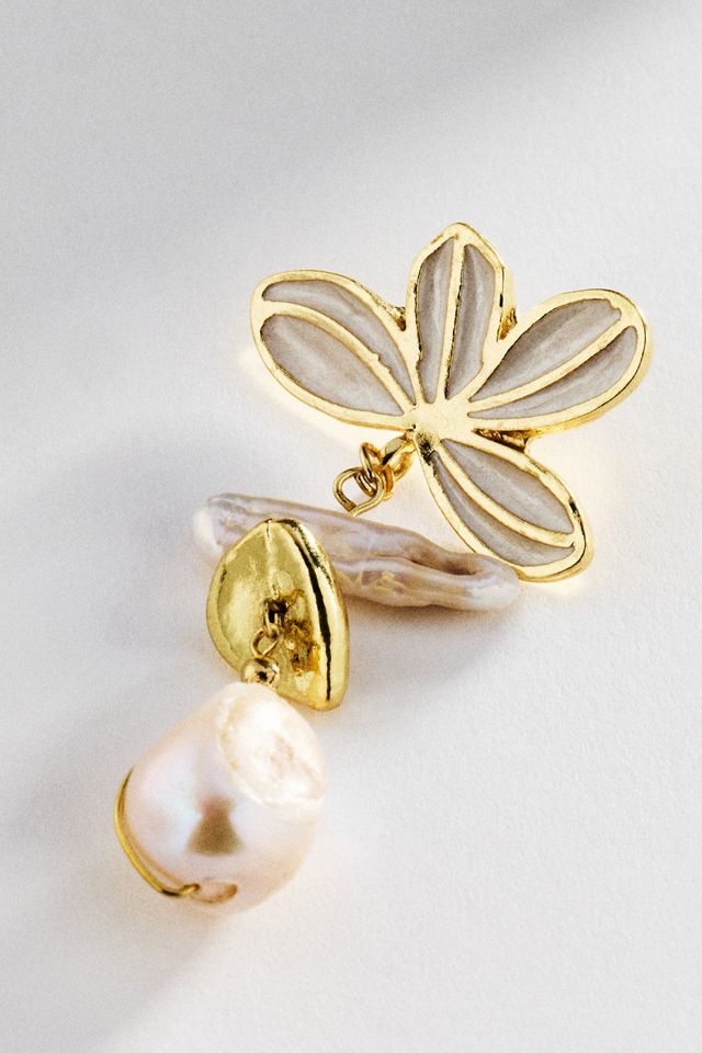 Pearled Blossom Earrings #1