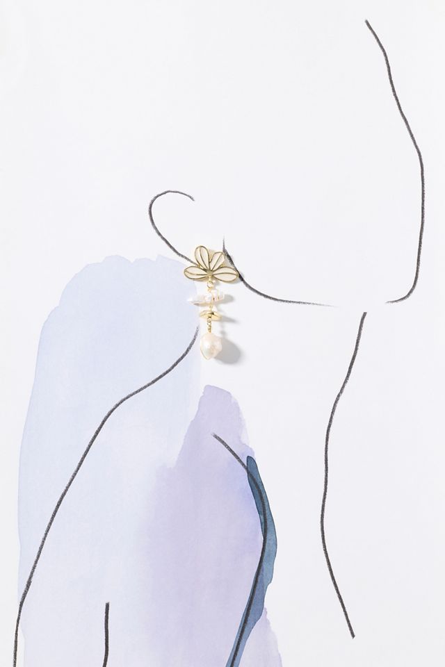 Pearled Blossom Earrings #2